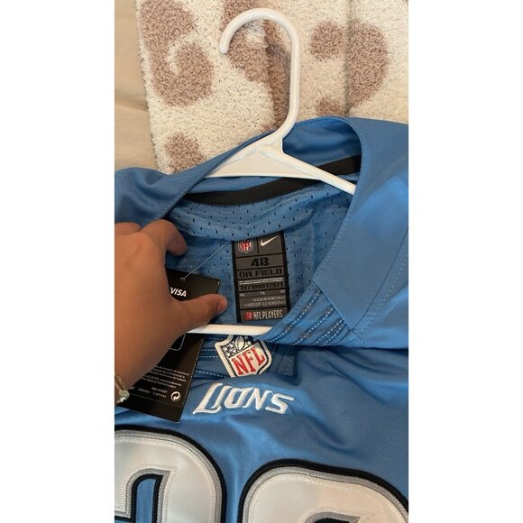 Detroit Lions #20 Barry Sanders Blue Football Jersey Men's Size Large LNWT - Picture 5 of 6
